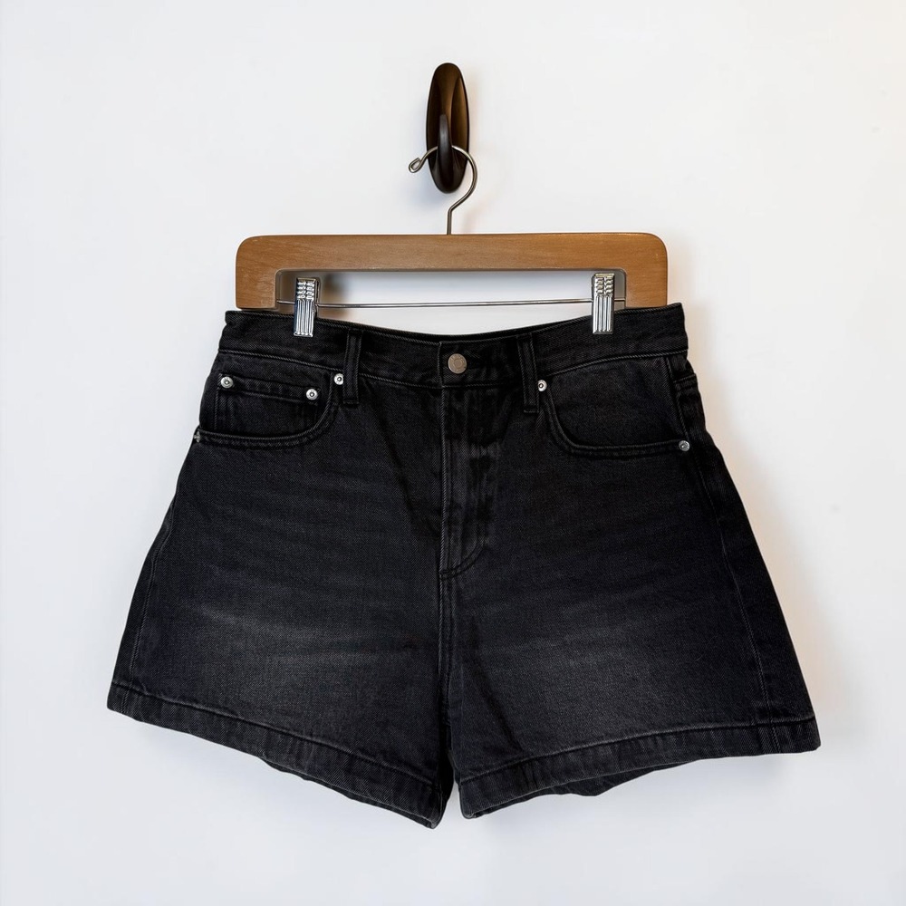 Pistola Saige High Rise Denim Shorts Glamour Black A-Line Revolve size 29 - Picture 2 of 6